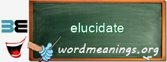 WordMeaning blackboard for elucidate